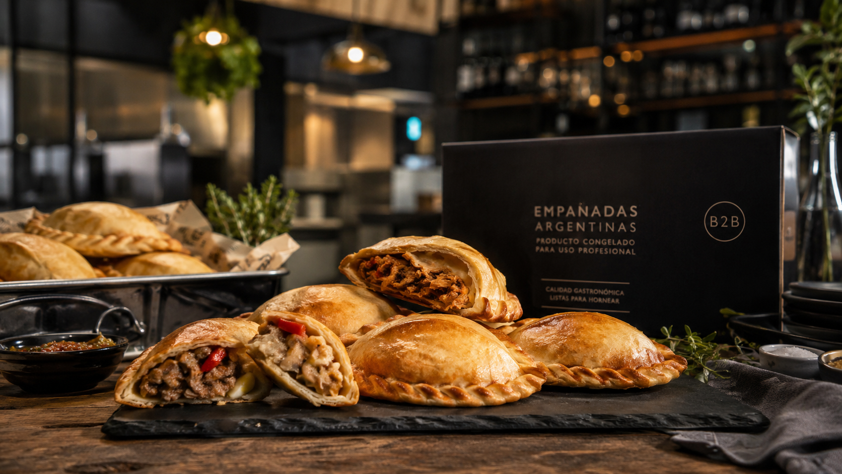 Empanadas argentinas gourmet congeladas para restaurantes y distribuidores en Europa